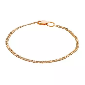 Браслет ромб из красного золота 375 пробы, размер 18