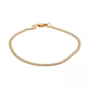 Браслет ромб из красного золота 375 пробы, размер 18