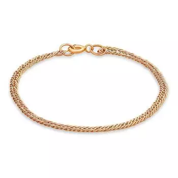 Браслет ромб из красного золота 585 пробы, размер 17