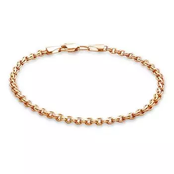 Браслет ручей из красного золота 585 пробы, размер 20