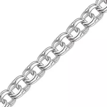 Цепь бисмарк из белого золота 585 пробы, размер 55