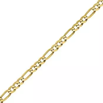 Цепь фигаро из желтого золота 585 пробы, размер 50