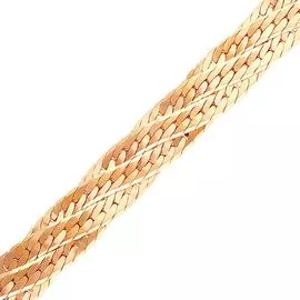 Цепь косичка из красного золота 585 пробы, размер 55