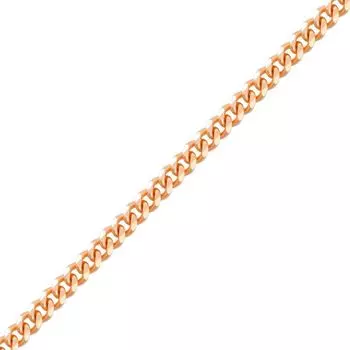Цепь панцирь из красного золота 585 пробы, размер 50