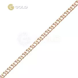 Цепь ромб из красного золота 585 пробы, размер 55