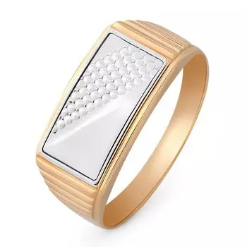 Кольцо из комбинированного золота 585 пробы, размер 21