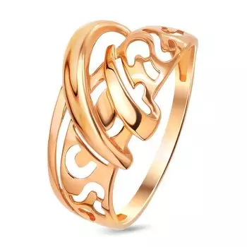 Кольцо из красного золота 585 пробы, размер 17