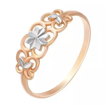 Кольцо из красного золота 585 пробы, размер 17