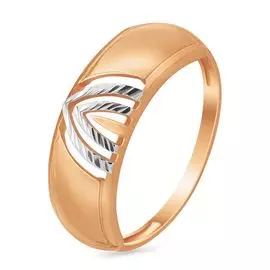 Кольцо из красного золота 585 пробы, размер 18