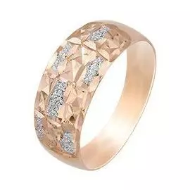 Кольцо из красного золота 585 пробы, размер 19