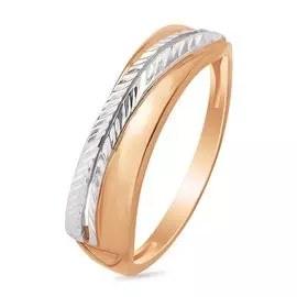 Кольцо из красного золота 585 пробы, размер 19