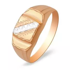 Кольцо из красного золота 585 пробы, размер 20