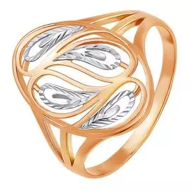 Кольцо из красного золота 585 пробы, размер 20.5