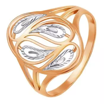 Кольцо из красного золота 585 пробы, размер 21.5