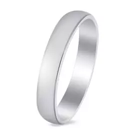 Кольцо обручальное из белого золота 585 пробы, размер 19.5