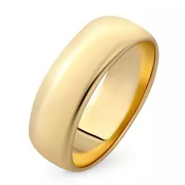 Кольцо обручальное из желтого золота 585 пробы, размер 16.5