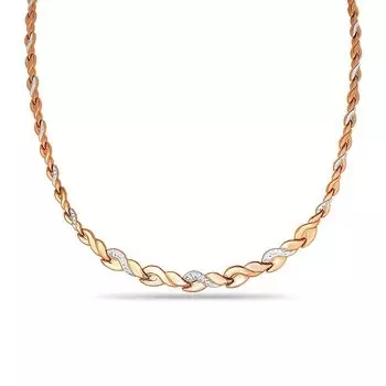 Колье ролекс из красного золота 585 пробы, размер 45