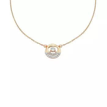 Колье с фианитами из красного золота 585 пробы, размер 40