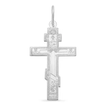 Крестик из белого золота 585 пробы