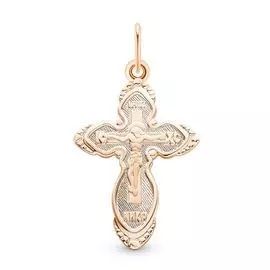 Крестик из красного золота 375 пробы