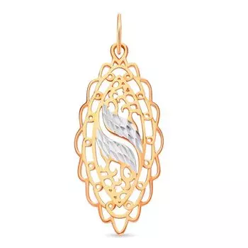 Подвес из красного золота 585 пробы