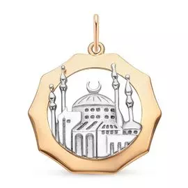 Подвес из красного золота 585 пробы