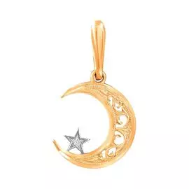 Подвес из красного золота 585 пробы