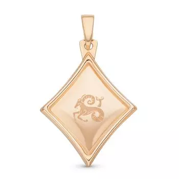 Подвес Козерог из красного золота 375 пробы