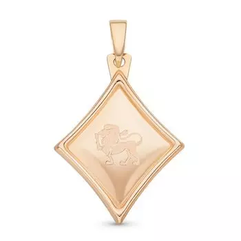 Подвес Лев из красного золота 375 пробы