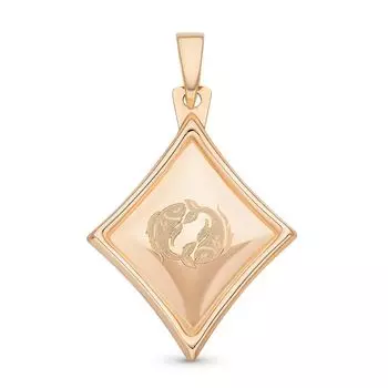 Подвес Рыбы из красного золота 375 пробы