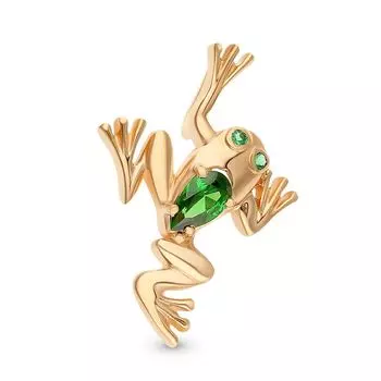 Подвес с фианитами из красного золота 585 пробы