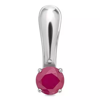 Подвес с рубином из белого золота 585 пробы