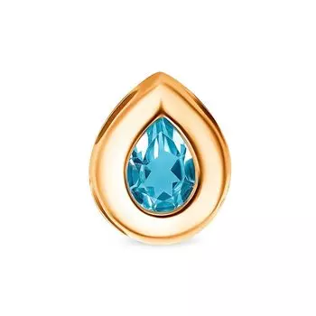 Подвес с топазом из красного золота 585 пробы