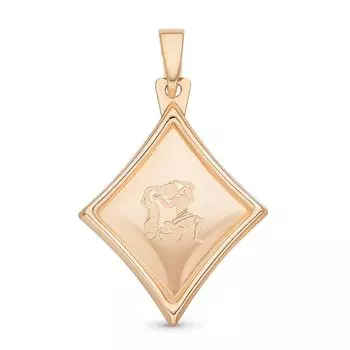 Подвес Водолей из красного золота 375 пробы
