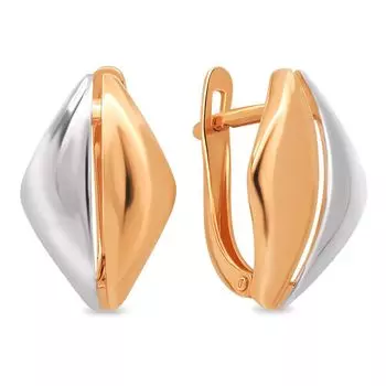 Серьги из комбинированного золота 585 пробы