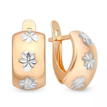 Серьги из красного золота 375 пробы