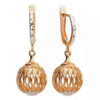 Серьги из красного золота 585 пробы