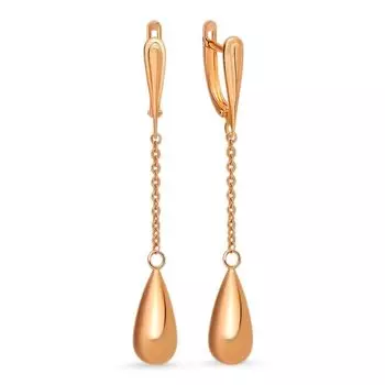 Серьги из красного золота 585 пробы