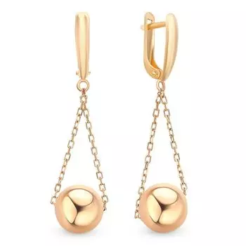 Серьги из красного золота 585 пробы