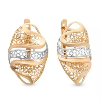 Серьги из красного золота 585 пробы