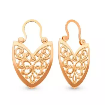 Серьги из красного золота 585 пробы