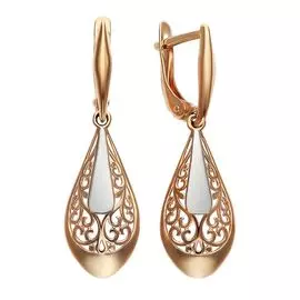 Серьги из красного золота 585 пробы