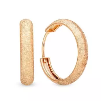 Серьги конго из красного золота 585 пробы, размер 15