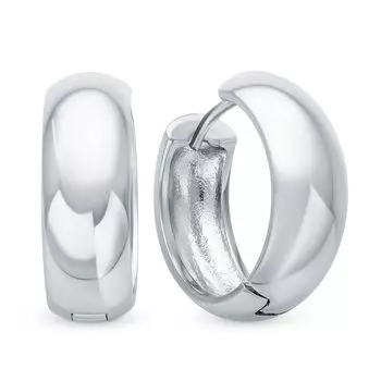 Серьги конго из серебра 925 пробы