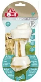 8in1 Dental Delights M / 8в1 Косточка с куриным мясом для средних и крупных собак с минералами