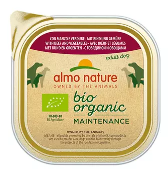 Almo Nature Daily Menu Bio Pate Beef &amp; Vegetables / Паштет Алмо Натюр для собак Био-меню с Говядиной и овощами (цена за упаковку)