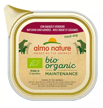 Almo Nature Daily Menu Bio Pate Beef &amp; Vegetables / Паштет Алмо Натюр для собак Био-меню с Говядиной и овощами (цена за упаковку)