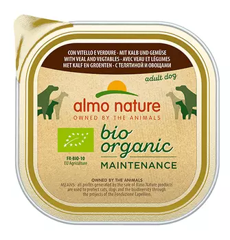 Almo Nature Daily Menu Bio Pate Veal &amp; Vegetables / Паштет Алмо Натюр для собак Био-меню с Телятиной и овощами (цена за упаковку)