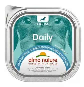 Almo Nature Daily Menu Cod and Green Beans / Консервы Алмо Натюр для собак Меню с Треской и стручковой фасолью (цена за упаковку)