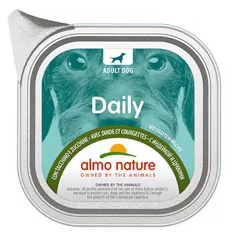 Almo Nature Daily Menu Turkey and Courgette / Консервы Алмо Натюр для собак Меню с Индейкой и цуккини (цена за упаковку)
